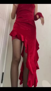 【原创】红裙黑色紫薇